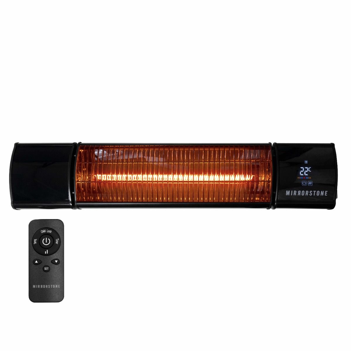 1.2kW Athena Wi-Fi Remote Controllable Infrared Bar Heater with Motion Sensor